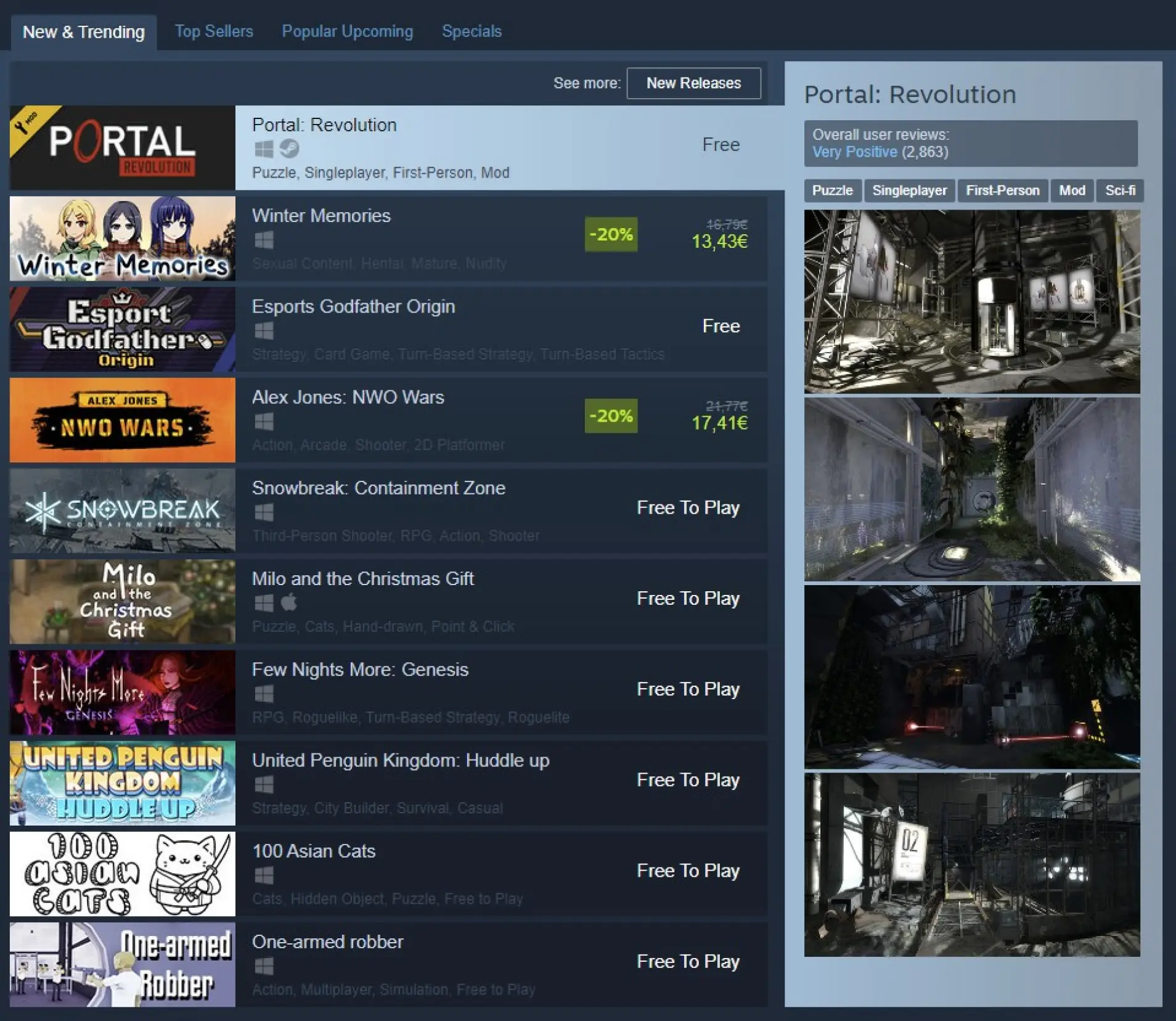 Даже в Steam многие популярные новинки — бесплатные