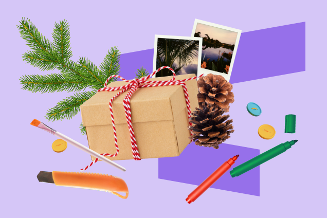 Дополняем подарок праздничным декором