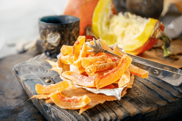 Цукаты из тыквы и апельсина