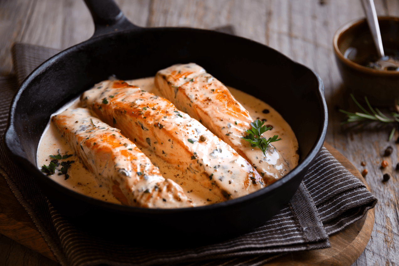 Сливочный лосось по-тоскански