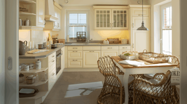 Как у бабушки на даче: кухонный интерьер в&nbsp;стиле кантри